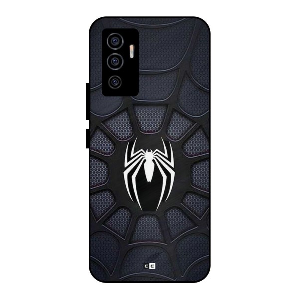 Black Web Metal Back Case for Vivo V23e