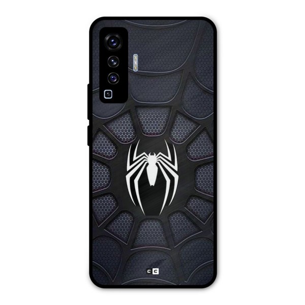 Black Web Metal Back Case for Vivo X50