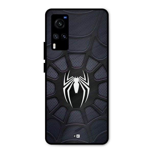 Black Web Metal Back Case for Vivo X60