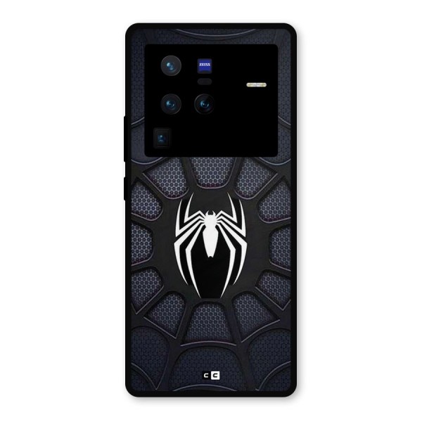 Black Web Metal Back Case for Vivo X80 Pro