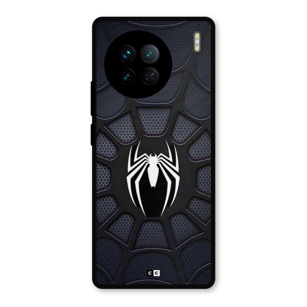 Black Web Metal Back Case for Vivo X90