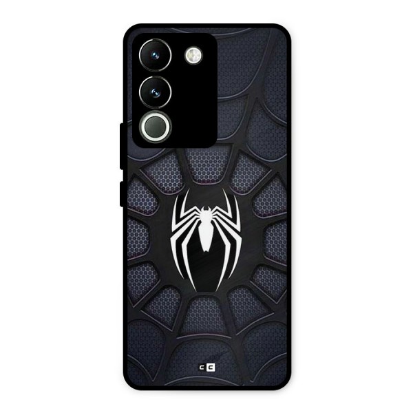 Black Web Metal Back Case for Vivo Y200