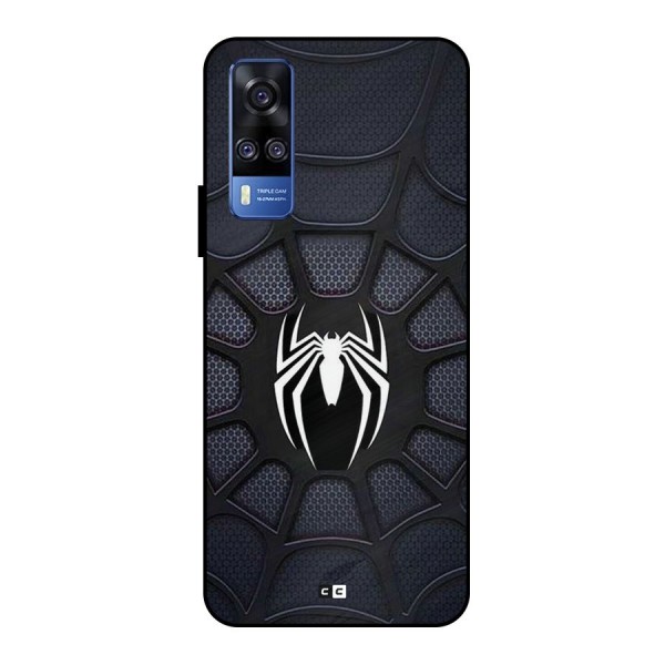 Black Web Metal Back Case for Vivo Y51