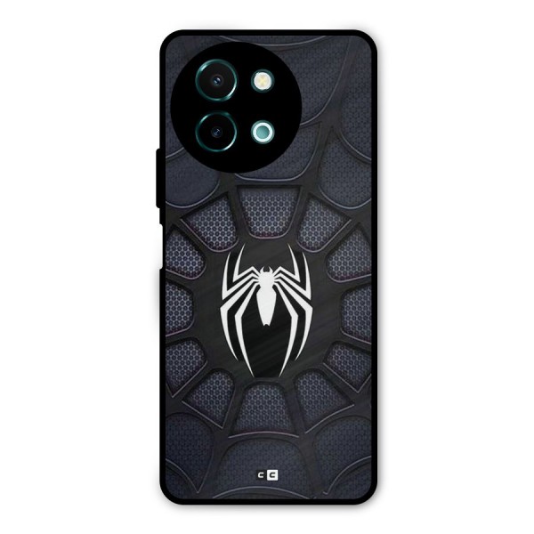 Black Web Metal Back Case for Vivo Y58