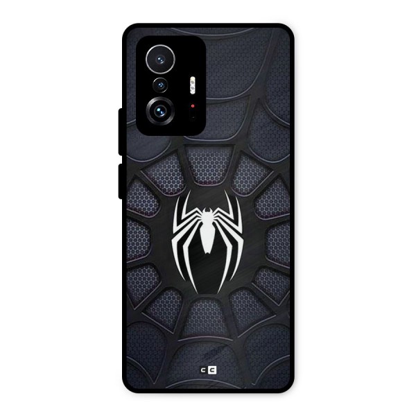 Black Web Metal Back Case for Xiaomi 11T Pro