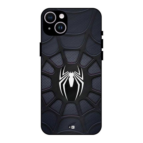 Black Web Metal Back Case for iPhone 14 Plus