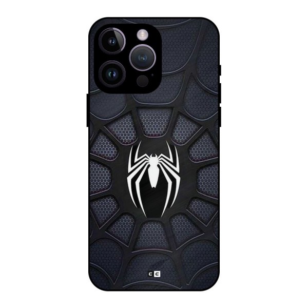 Black Web Metal Back Case for iPhone 14 Pro Max