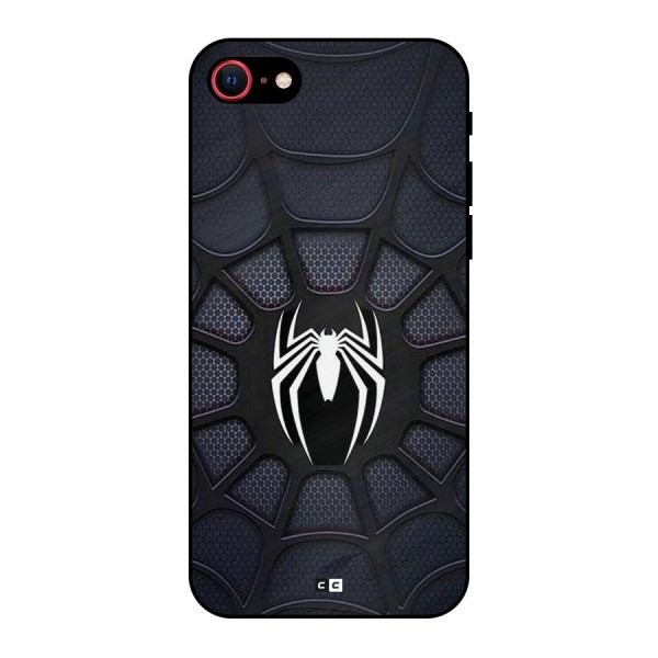 Black Web Metal Back Case for iPhone 7