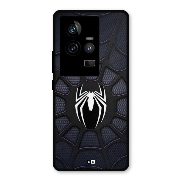 Black Web Metal Back Case for iQOO 11 5G