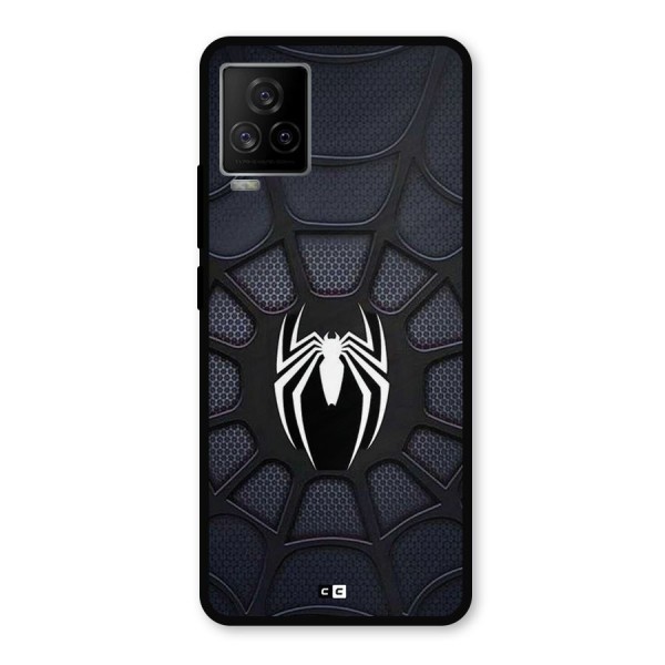 Black Web Metal Back Case for iQOO 7 Legend 5G