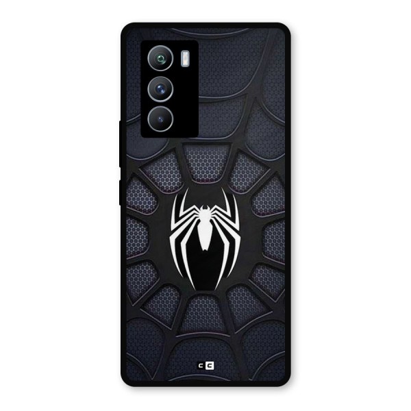 Black Web Metal Back Case for iQOO 9 SE