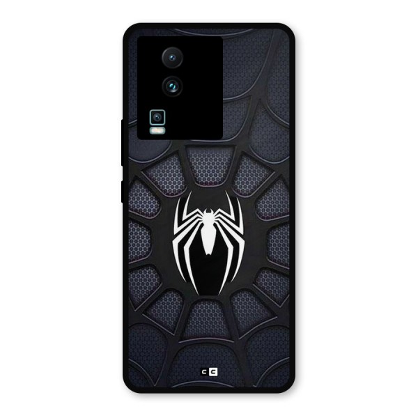 Black Web Metal Back Case for iQOO Neo 7