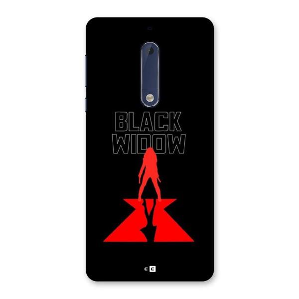 Black Widow Back Case for Nokia 5