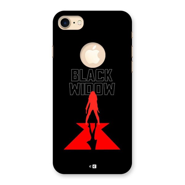 Black Widow Back Case for iPhone 8 Logo Cut