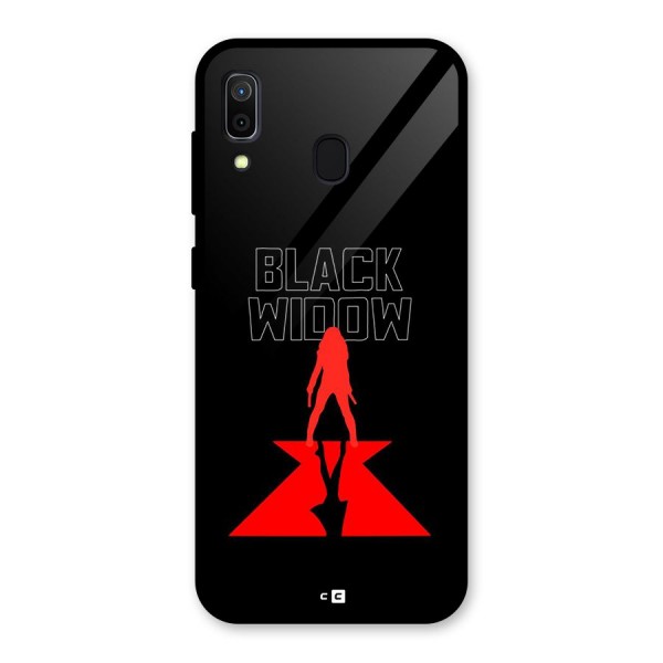 Black Widow Glass Back Case for Galaxy A30