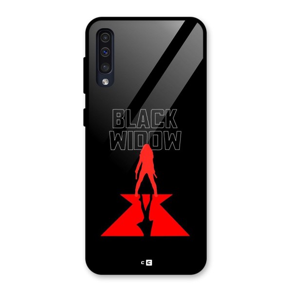 Black Widow Glass Back Case for Galaxy A30s