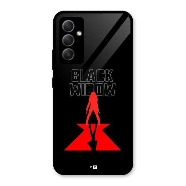 Black Widow Glass Back Case for Galaxy A34