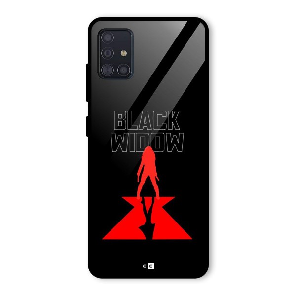 Black Widow Glass Back Case for Galaxy A51