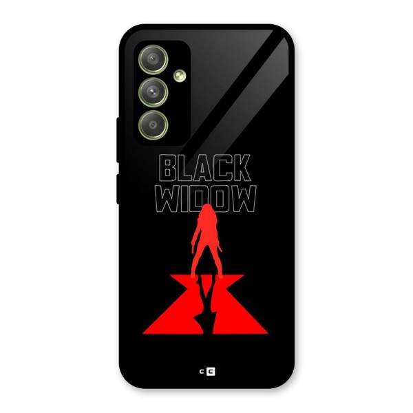 Black Widow Glass Back Case for Galaxy A54