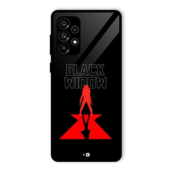 Black Widow Glass Back Case for Galaxy A73 5G