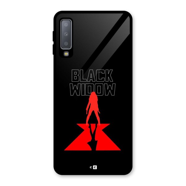 Black Widow Glass Back Case for Galaxy A7 (2018)