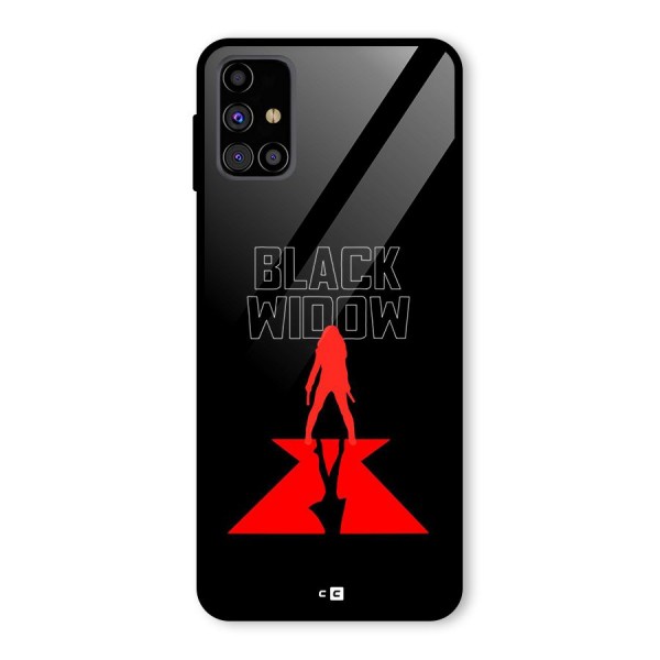 Black Widow Glass Back Case for Galaxy M31s