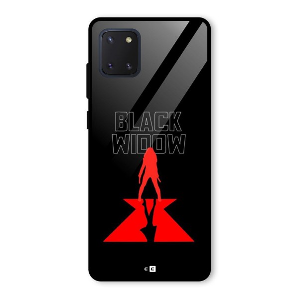 Black Widow Glass Back Case for Galaxy Note 10 Lite