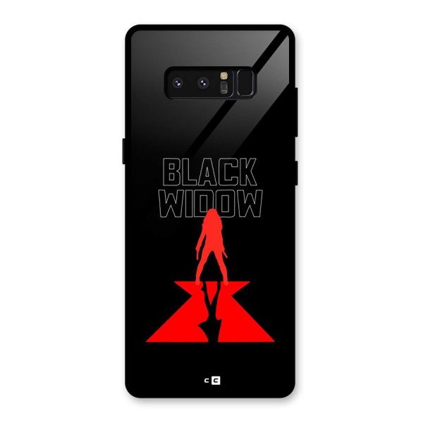 Black Widow Glass Back Case for Galaxy Note 8