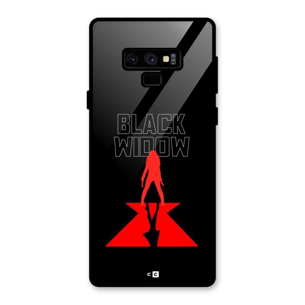 Black Widow Glass Back Case for Galaxy Note 9