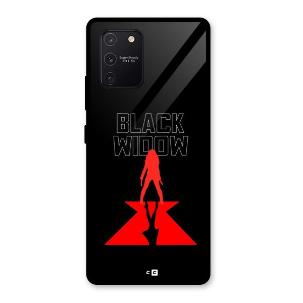 Black Widow Glass Back Case for Galaxy S10 Lite