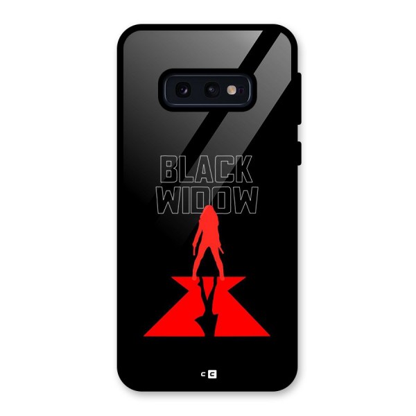 Black Widow Glass Back Case for Galaxy S10e