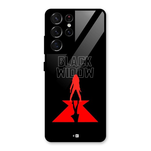 Black Widow Glass Back Case for Galaxy S21 Ultra 5G