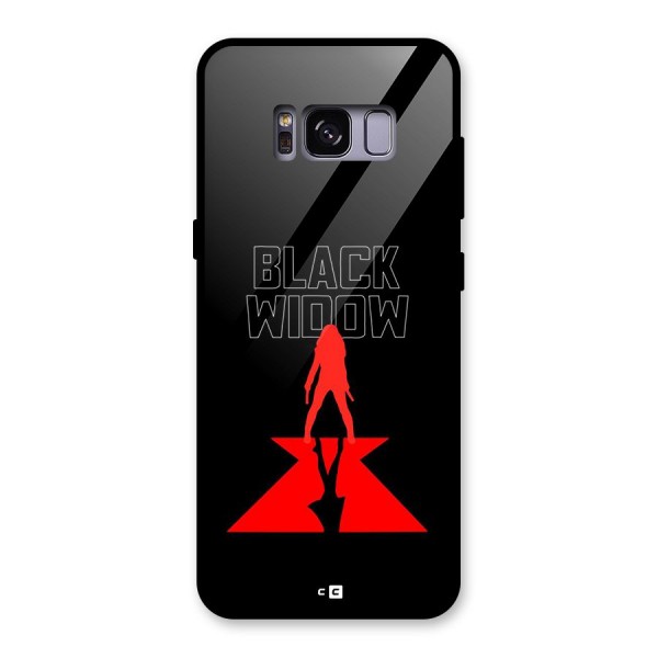 Black Widow Glass Back Case for Galaxy S8