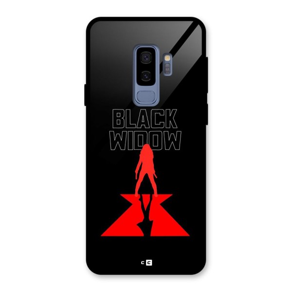 Black Widow Glass Back Case for Galaxy S9 Plus