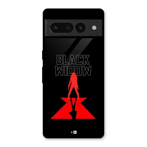 Black Widow Glass Back Case for Google Pixel 7 Pro