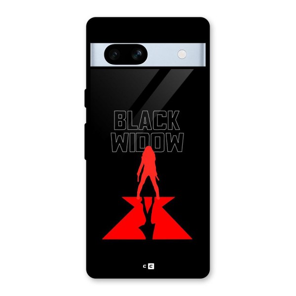 Black Widow Glass Back Case for Google Pixel 7a