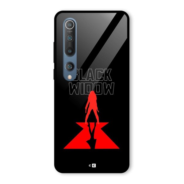 Black Widow Glass Back Case for Mi 10