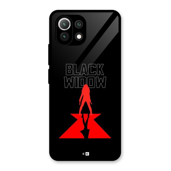 Black Widow Glass Back Case for Mi 11 Lite