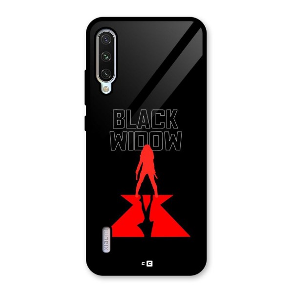 Black Widow Glass Back Case for Mi A3