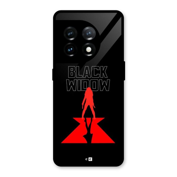 Black Widow Glass Back Case for OnePlus 11