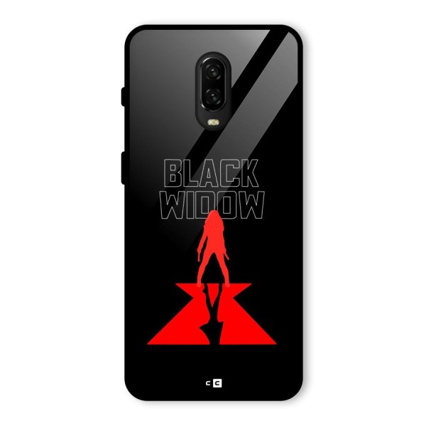 Black Widow Glass Back Case for OnePlus 6T