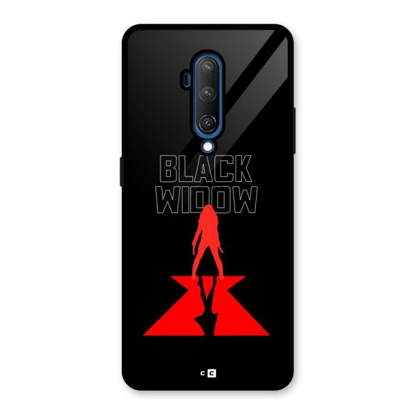 Black Widow Glass Back Case for OnePlus 7T Pro