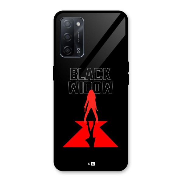 Black Widow Glass Back Case for Oppo A53s 5G