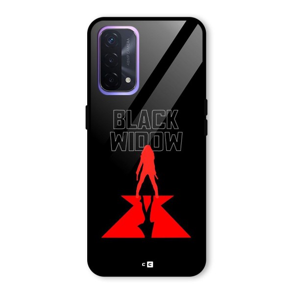 Black Widow Glass Back Case for Oppo A74 5G