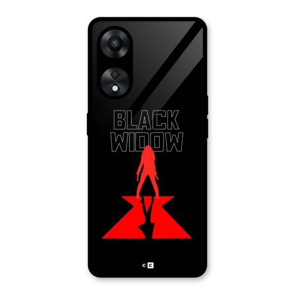 Black Widow Glass Back Case for Oppo A78