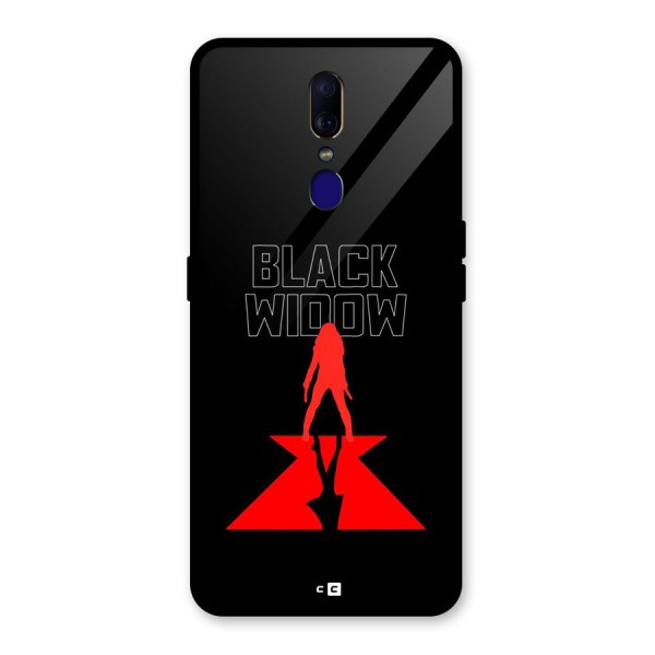 Black Widow Glass Back Case for Oppo F11