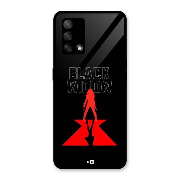 Black Widow Glass Back Case for Oppo F19