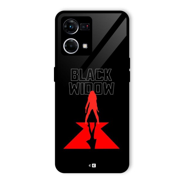 Black Widow Glass Back Case for Oppo F21 Pro 4G