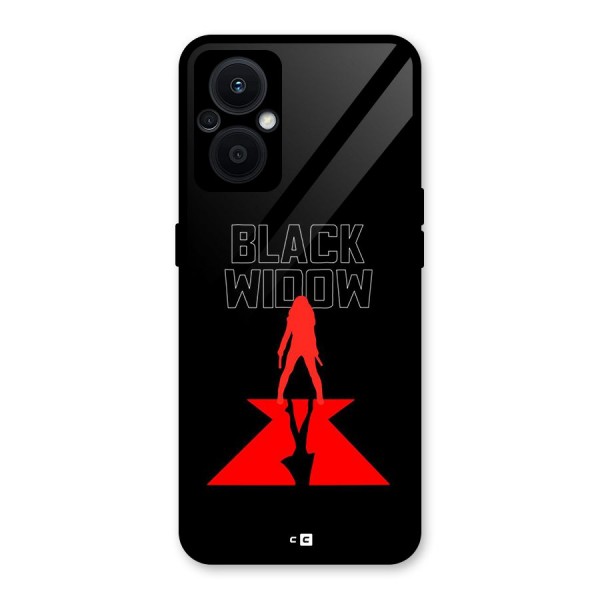 Black Widow Glass Back Case for Oppo F21s Pro 5G