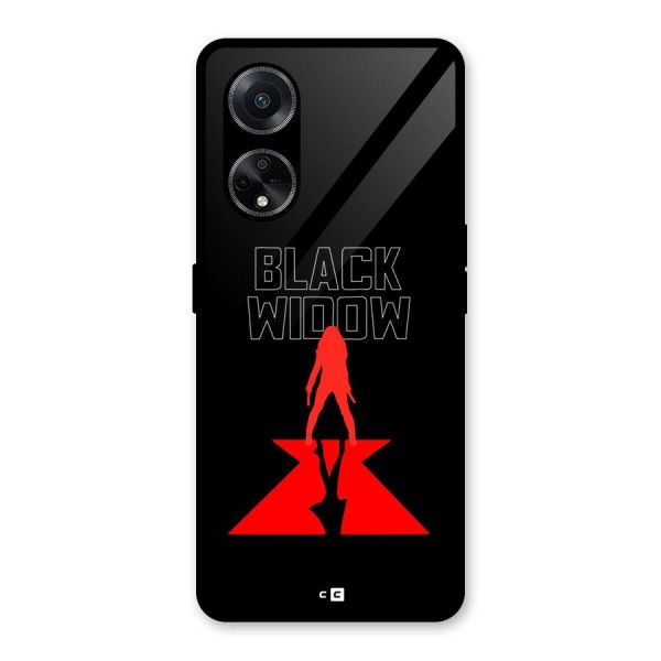 Black Widow Glass Back Case for Oppo F23